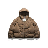 Unisex Winter Cotton Coat Cap down Jacket Vintage Bread down Jacket
