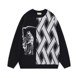 Unisex Sweater Fall Dark Style Brocade Sweater