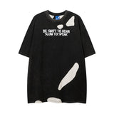 Men T Shirt Washed and Worn T-shirt Men and Women
