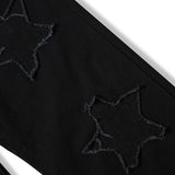 Men Sweatpants Five-Pointed Star Embroidered Straight-Leg Trousers Solid Color Loose Jeans