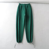 Women Sweatpants Autumn and Winter Leisure Loose-Fit Tappered Trousers Straight Sweatpants