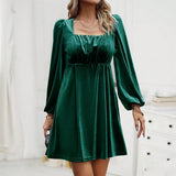 Women Dress Autumn and Winter Velvet Party Sexy Dress