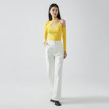 Women Sweater Knitwear Autumn Sexy Halter Shoulder-Baring Sweater