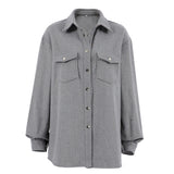Women Trench Coat Vintage Woolen Coat Autumn and Winter Loose