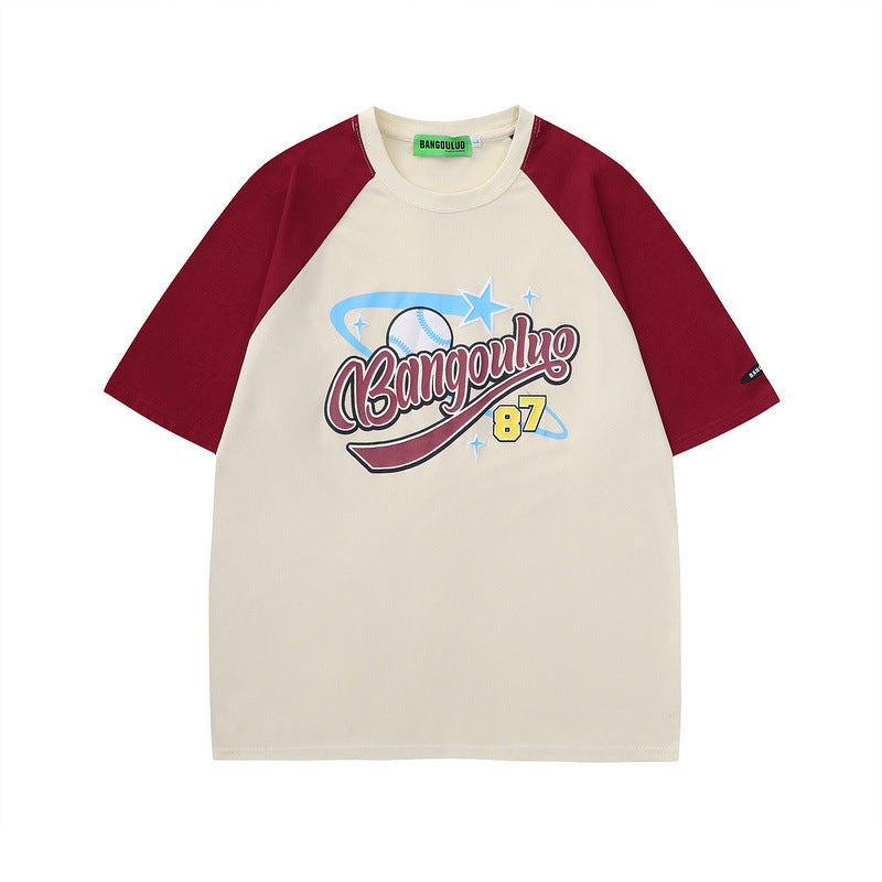 Men T Shirt Vintage Fun Printing Short Sleeve T-shirt
