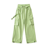 Women Sweatpants Multi-Pocket Cargo Pants Loose Casual Trousers