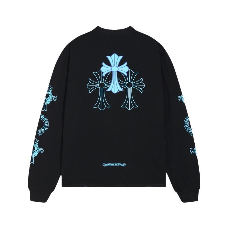Chh Chrome Heart Long Sleeve Shirt Unisex Fashion Loose Long Sleeve Shirt