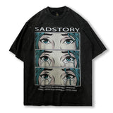 Men's T Shirt Vintage Cartoon Printed Short-Sleeved T-shirt Men's and Women's Oversize