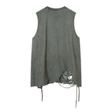 Men Vest Retro Sleeveless Vest Men's T-shirt