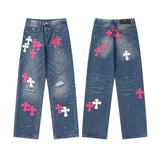 CHH Chrome Hearts Jeans Unisex Casual Loose Jeans