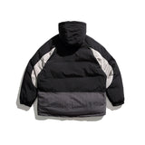 Unisex Winter Cotton Coat Winter Hooded Cotton-Padded Clothes Vintage Printed Loose and Warm Cotton-Padded Clothes