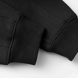 Unisex Winter Cotton Coat Letter Embroidered Hoodie Vintage Loose High Collar Top