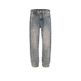 MIJKO Men's Vintage Pants MIJKO Men's Women's Wash Water Old Slim Straight Jeans