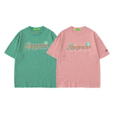 Men T Shirt Striped Couple Short Sleeve T-shirt