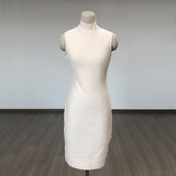 Women's Evening Dress Vest Dress Sleeveless Sheath Half Turtleneck Slim Fit Bandage One-Piece Dress Dress