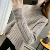 Women Knitwear Autumn and Winter Turtleneck Knitwear Loose Sweater