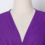 Women Dresses Spring V-neck Long Sleeve Short Dress (Qymy0409)