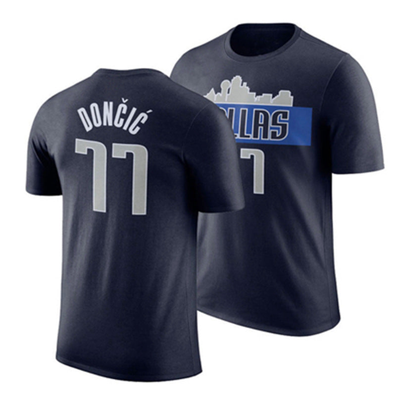 NBA T-Shirts NBA Jersey T-Shirt Mavericks Doncic Irving Basketball Shirt Short Sleeve