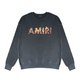 Amiri Long Sleeved Shirt Long Fashion Brand Crew Sweatshirts round Neck Sweater