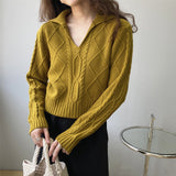 Women Winter Knitted Sweater Loose Autumn Sweater 8t8186