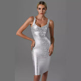 Women Dresses Bandage One-Piece Dress Sleeveless Party Dress (Ont0408)