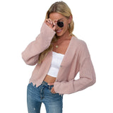 Women Knitted Sweater Autumn Long Sleeve Knitted Loose Sweater Coat