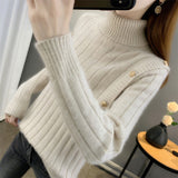 Women Knitwear Autumn and Winter Turtleneck Knitwear Loose Sweater
