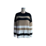 Women Knitted Sweater Autumn Long Sleeve Color Matching
