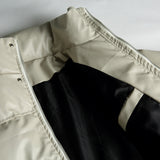 Unisex Winter Cotton Coat PU Leather Coat Stand Collar Leather Cotton-Padded Jacket