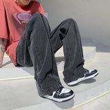 Men Jeans Washed Jeans Men Spring/Summer Straight-Leg Pants