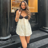 Women Dresses Knitted Lace Sling Dress Sexy Backless Skirt