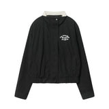 Women Jacket Embroidered Coat Retro Autumn and Winter Stand Collar Casual Loose Sports Jacket