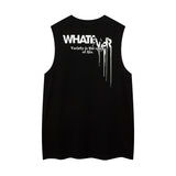 Men Vest Graffiti Vest Men and Women Loose Sleeveless T-shirt