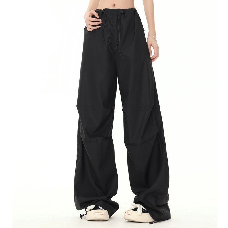 Men Sweatpants Casual Loose Straight Drawstring Ankle-Tied Sports Trousers