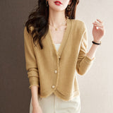 Women Knitwear Autumn Tassel Sweater Loose Knitted Cardigan