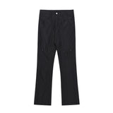 Men Sweatpants Rivet Slightly Flared Casual Pants Black Loose Trousers Trousers