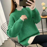 Women Knitted Pullover Autumn and Winter Loose Knitwear