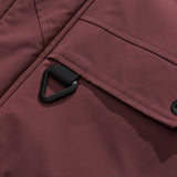 Unisex Winter Cotton Coat Three-Dimensional Pocket Hooded down Jacket Retro Workwear down Jacket
