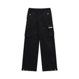 Men Sweatpants Multi-Pocket Workwear Casual Pants Men's Spring and Summer Straight Wide-Leg Pants Trousers