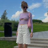 Women T-shirt Nvtx49271 round Neck Long Sleeve Hollow out Slim Fit Midriff-Baring Girl Blouse Summer