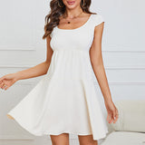 Women Dress U-Neck Backless Sexy Dress
