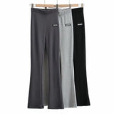 Women Sweatpants Autumn Trousers Slim Fit Bell-Bottom Pants Casual Pants
