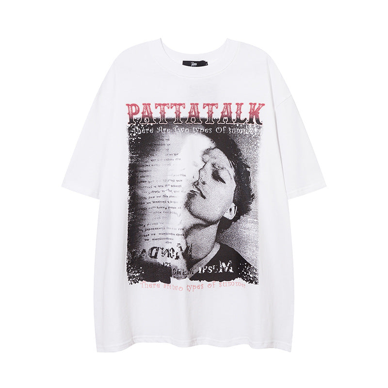 Men T Shirt Summer Printed Short Sleeve T-shirt