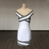 Women's Evening Dress Bandage Dress Hip Skirt Sexy off-the-Shoulder Evening Dress