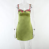 Women Dresses Knitted Lace Sling Short Dress Sexy Slim Fit Skirt