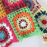 Women Sweater Knitwear Handmade Bell Sleeve Pullover Short Knitwear Artistic