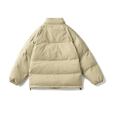 Unisex Winter Cotton Coat Stand-up Collar Cotton-Padded Clothes Vintage Loose and Warm Bread Coat
