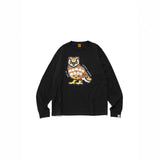 Men T-shirts HUMAN MADE owl long-sleeved loose crew neck bottoming shirt