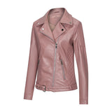 Red Leather Jacket Zipper PU Leather Jacket