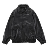 Men Jacket Coat Loose Leather Coat Men's Motorcycle Clothing Pilot Leather Jacket Fall Winter Coat